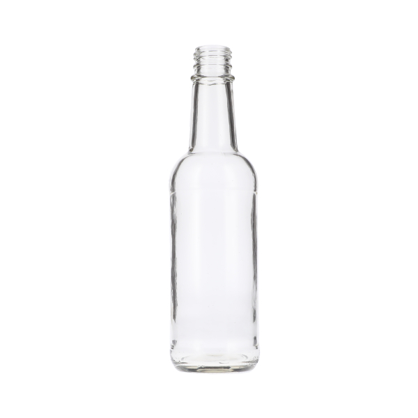 375ML FLINT GLASS VODKA BOTTLE LABEL INDENT ROUND - 28-350 NECK-detail image