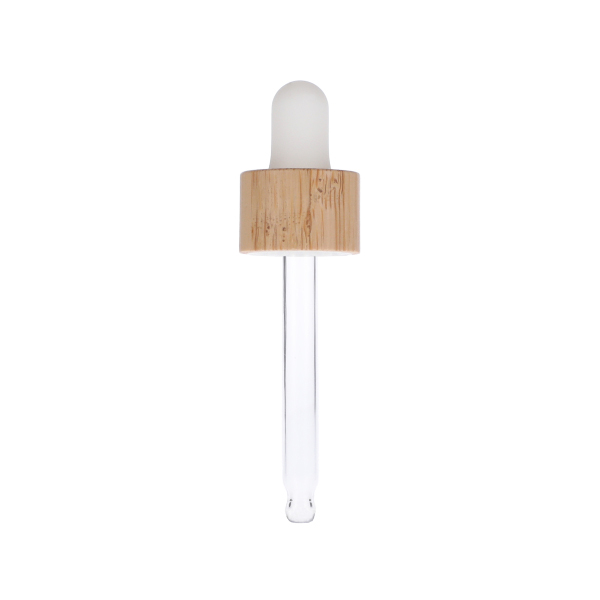 18-400 WHITE PP BAMBOO SHELL CHILD RESISTANT TEXT TOP - 7 X 66MM STRAIGHT ROUND SERUM GLASS PIPETTE WHITE NBR BULB