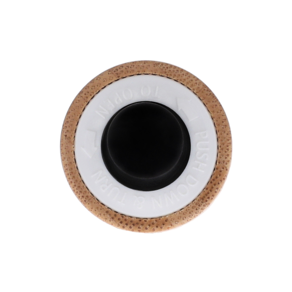 20-400 WHITE  PP BAMBOO SHELL CHILD RESISTANT TEXT TOP CLOSURE - 7 X 66MM BENT ROUND SERUM GLASS PIPETTE BLACK NBR BULB-detail image