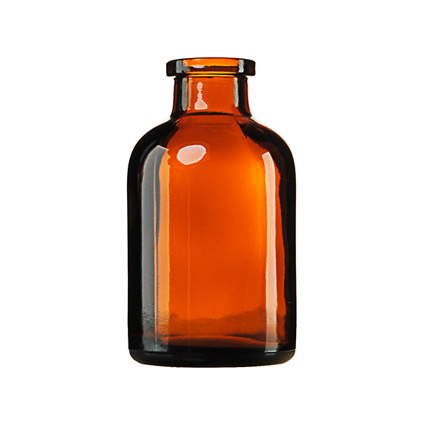 30ML AMBER TYPE I GLASS SERUM BOTTLE ROUND - 20MM CRIMP NECK