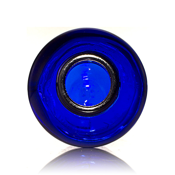 4OZ COBALT BLUE GLASS  BOSTON ROUND - 24-405 NECK-detail image