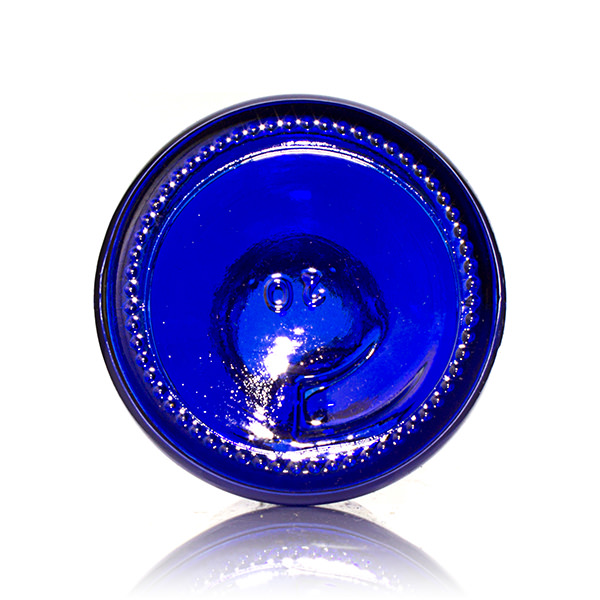 4OZ COBALT BLUE GLASS  BOSTON ROUND - 24-405 NECK-detail image