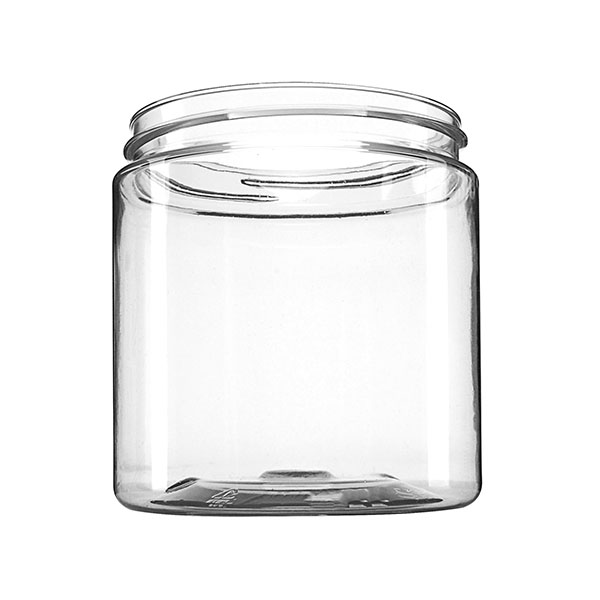8OZ CLEAR PET 35 PERCENT PCR JAR ROUND - 70-400 NECK FINISH