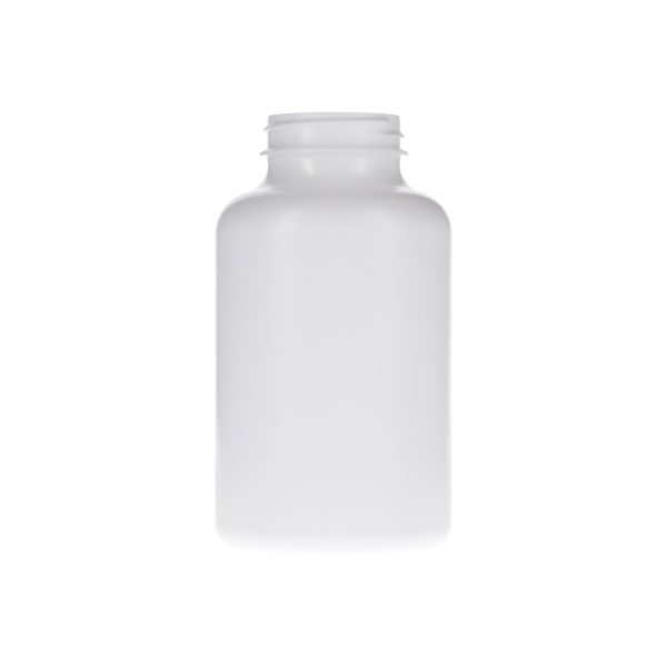 400CC WHITE HDPE PACKER BOTTLE ROUND WITH 45-400 NECK FINISH
