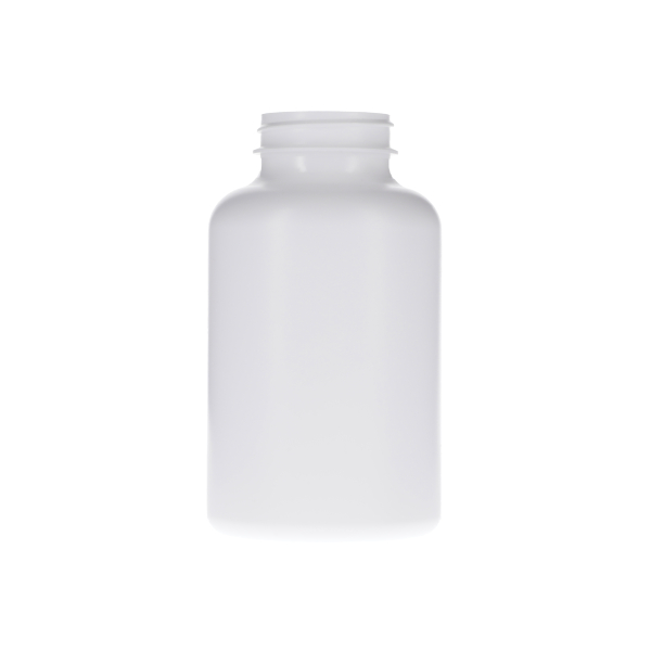  400CC WHITE HDPE HEAVY GRAM PACKER BOTTLE ROUND - 45-400 NECK