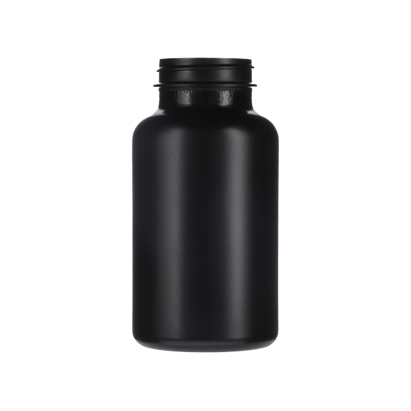 300CC BLACK HDPE PACKER BOTTLE ROUND - 45-400 NECK-detail image