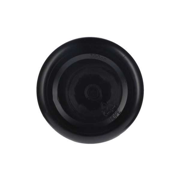 300CC BLACK HDPE PACKER BOTTLE ROUND - 45-400 NECK-detail image