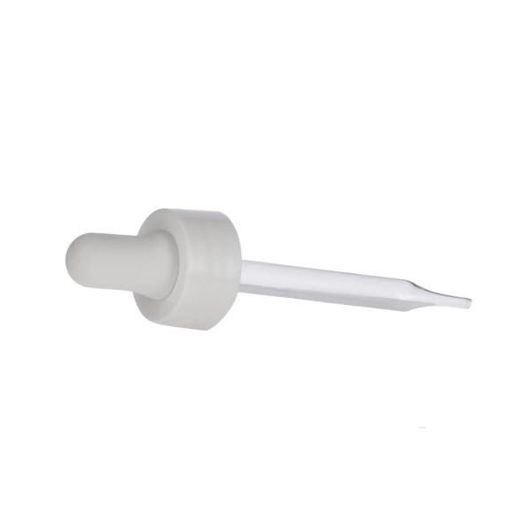 20-400 WHITE PP WHITE NBR BULB - 76MMX7MM GLASS PIPETTE STRAIGHT TIP 1MM ORIFICE-detail image