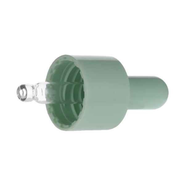 5ML SEAFOAM GREEN SPRAY GLASS 20-410 SEAFOAM GREEN SILICON BULB PP COLLAR 36MM X 7MM GLASS PIPETTE 2MM ORIFICE-detail image