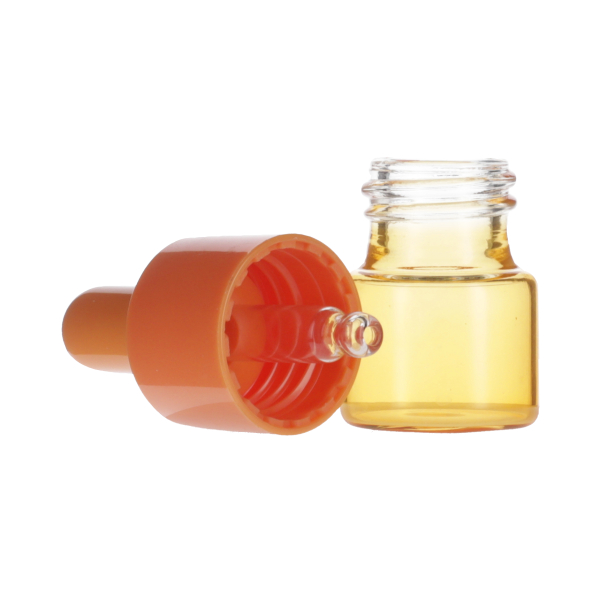 5ML ORANGE SPRAY GLASS 20-410 ORANGE SILICON BULB PP COLLAR 36MM X 7MM GLASS PIPETTE 2MM ORIFICE-detail image
