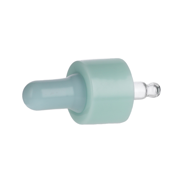 5ML CYAN SPRAY GLASS 20-410 CYAN SILICON BULB PP COLLAR 36MM X 7MM GLASS PIPETTE 2MM ORIFICE-detail image