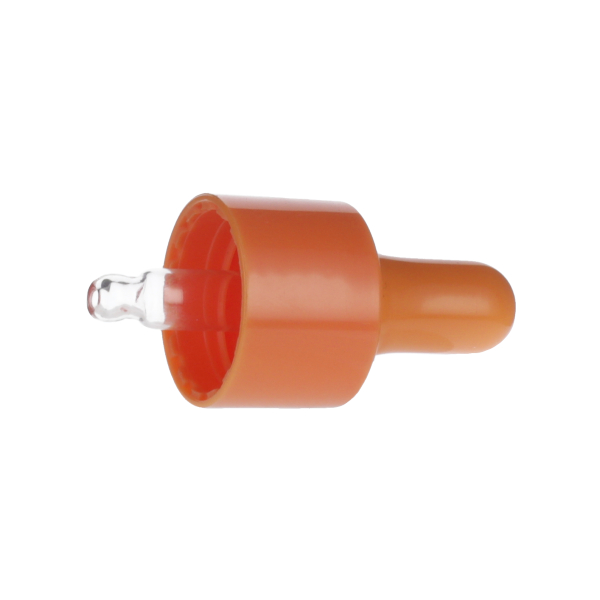 5ML ORANGE SPRAY GLASS 20-410 ORANGE SILICON BULB PP COLLAR 36MM X 7MM GLASS PIPETTE 2MM ORIFICE-detail image