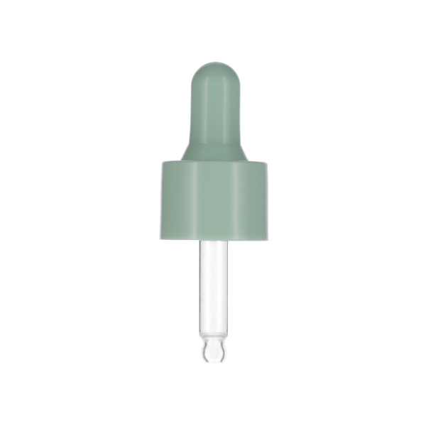 10ML SEAFOAM GREEN SPRAY GLASS 20-410 SEAFOAM GREEN SILICON BULB PP COLLAR 48MM X 7MM GLASS PIPETTE 2MM ORIFICE-detail image