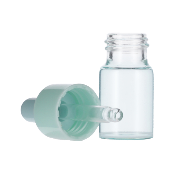10ML CYAN SPRAY GLASS 20-410 CYAN SILICON BULB PP COLLAR 48MM X 7MM GLASS PIPETTE 2MM ORIFICE-detail image