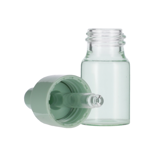 10ML SEAFOAM GREEN SPRAY GLASS 20-410 SEAFOAM GREEN SILICON BULB PP COLLAR 48MM X 7MM GLASS PIPETTE 2MM ORIFICE-detail image