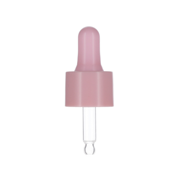 10ML PINK SPRAY GLASS 20-410 PINK SILICON BULB PP COLLAR 48MM X 7MM GLASS PIPETTE 2MM ORIFICE-detail image