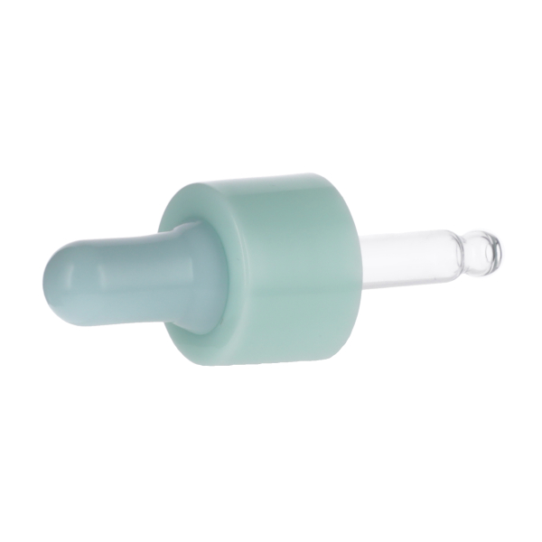 10ML CYAN SPRAY GLASS 20-410 CYAN SILICON BULB PP COLLAR 48MM X 7MM GLASS PIPETTE 2MM ORIFICE-detail image