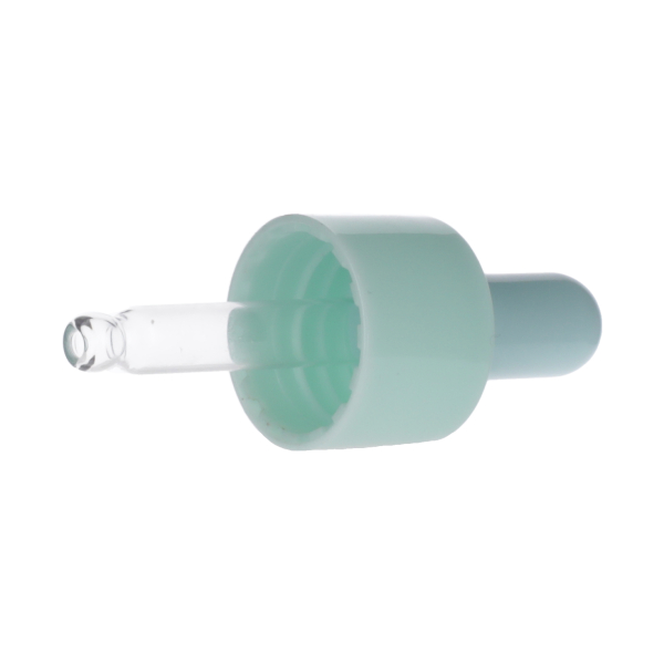 10ML CYAN SPRAY GLASS 20-410 CYAN SILICON BULB PP COLLAR 48MM X 7MM GLASS PIPETTE 2MM ORIFICE-detail image