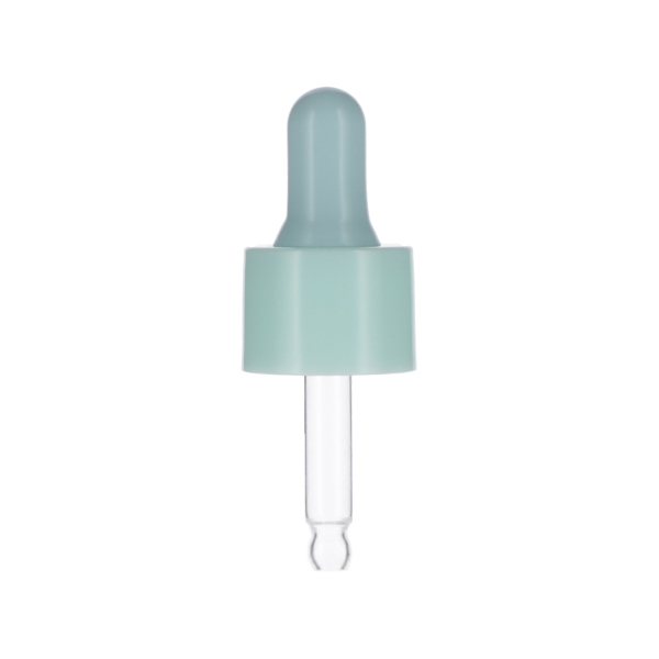 10ML CYAN SPRAY GLASS 20-410 CYAN SILICON BULB PP COLLAR 48MM X 7MM GLASS PIPETTE 2MM ORIFICE-detail image