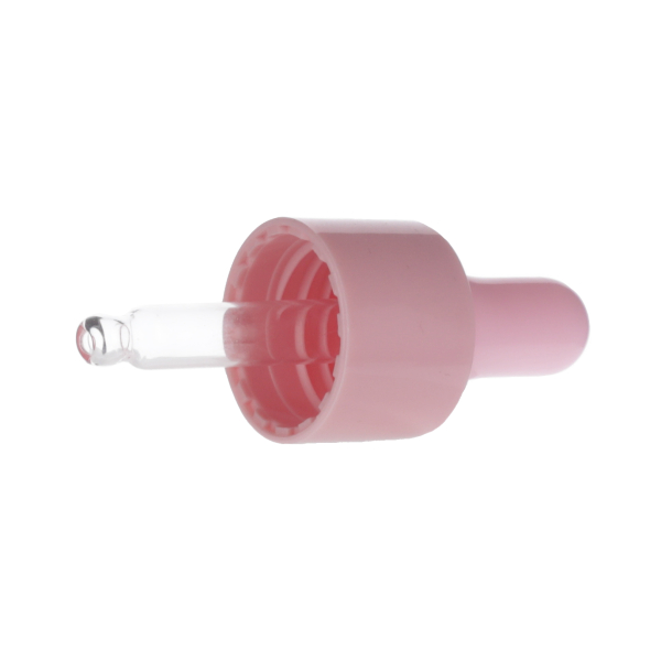 10ML PINK SPRAY GLASS 20-410 PINK SILICON BULB PP COLLAR 48MM X 7MM GLASS PIPETTE 2MM ORIFICE-detail image