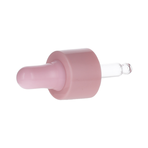 10ML PINK SPRAY GLASS 20-410 PINK SILICON BULB PP COLLAR 48MM X 7MM GLASS PIPETTE 2MM ORIFICE-detail image