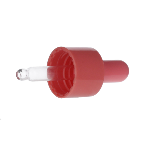 10ML CORAL PINK SPRAY GLASS 20-410 CORAL PINK SILICON BULB PP COLLAR 48MM X 7MM GLASS PIPETTE 2MM ORIFICE-detail image