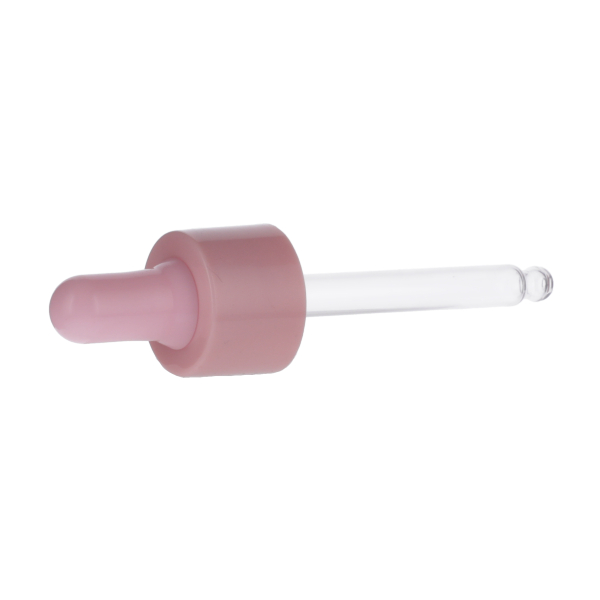 20ML PINK SPRAY GLASS BOTTLE WITH 20-410 PINK SILICON BULB PP COLLAR 75MM X 7MM GLASS PIPETTE 2MM ORIFICE-detail image