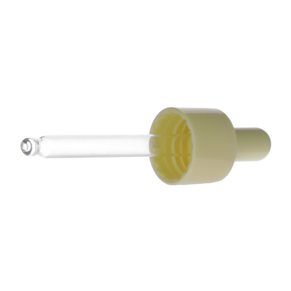 20ML YELLOW SPRAY GLASS BOTTLE WITH 20-410 YELLOW SILICON BULB PP COLLAR 75MM X 7MM GLASS PIPETTE 2MM ORIFICE-detail image