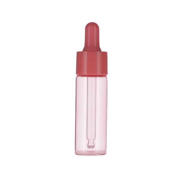 20ML CORAL PINK SPRAY GLASS BOTTLE WITH 20-410 CORAL PINK SILICON BULB PP COLLAR 75MM X 7MM GLASS PIPETTE 2MM ORIFICE-detail image