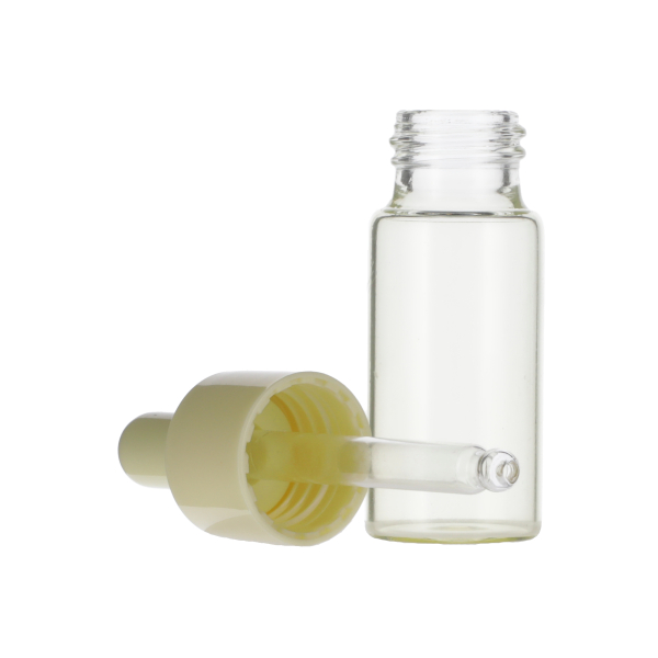 15ML YELLOW SPRAY GLASS 20-410 YELLOW SILICON BULB PP COLLAR 61MM X 7MM GLASS PIPETTE 2MM ORIFICE-detail image
