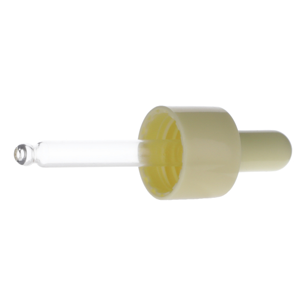 15ML YELLOW SPRAY GLASS 20-410 YELLOW SILICON BULB PP COLLAR 61MM X 7MM GLASS PIPETTE 2MM ORIFICE-detail image