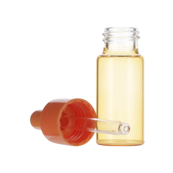 15ML ORANGE SPRAY GLASS 20-410 ORANGE SILICON BULB PP COLLAR 61MM X 7MM GLASS PIPETTE 2MM ORIFICE-detail image
