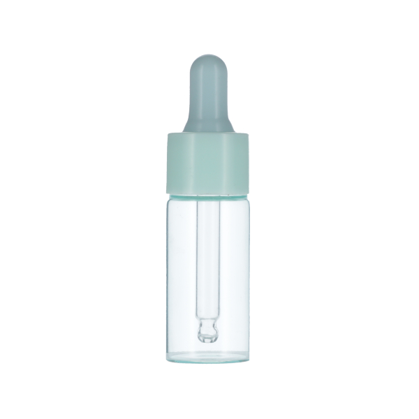 15ML CYAN SPRAY GLASS 20-410 CYAN SILICON BULB PP COLLAR 61MM X 7MM GLASS PIPETTE 2MM ORIFICE-detail image