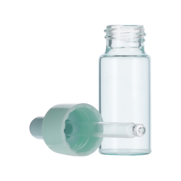 15ML CYAN SPRAY GLASS 20-410 CYAN SILICON BULB PP COLLAR 61MM X 7MM GLASS PIPETTE 2MM ORIFICE-detail image