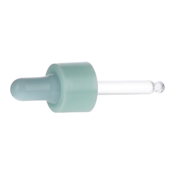 15ML CYAN SPRAY GLASS 20-410 CYAN SILICON BULB PP COLLAR 61MM X 7MM GLASS PIPETTE 2MM ORIFICE-detail image