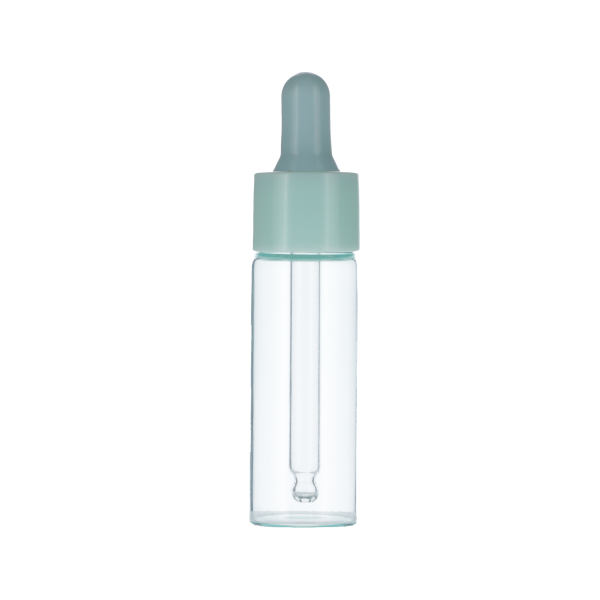 20ML CYAN SPRAY GLASS BOTTLE WITH 20-410 CYAN SILICON BULB PP COLLAR 75MM X 7MM GLASS PIPETTE 2MM ORIFICE-detail image