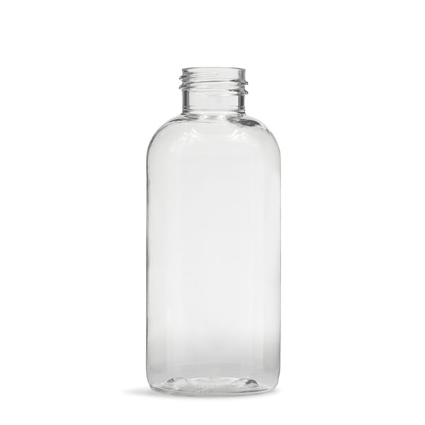 4OZ CLEAR BOSTON ROUND PET WITH 24-410 NECK FINISH