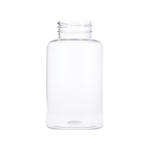 175CC CLEAR PET PACKER BOTTLE ROUND WITH 38-400 NECK FINISH
