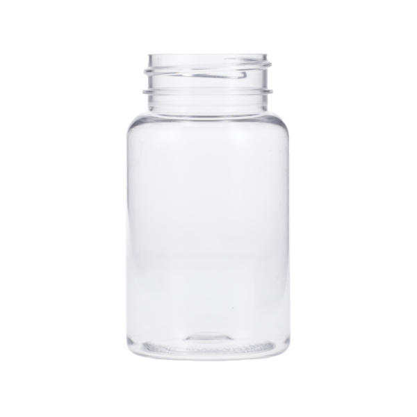 100CC CLEAR PET PACKER BOTTLE ROUND WITH 38-400 NECK FINISH