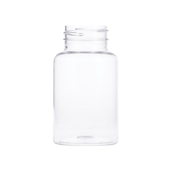 150CC CLEAR PET PACKER BOTTLE ROUND WITH 38-400 NECK FINISH