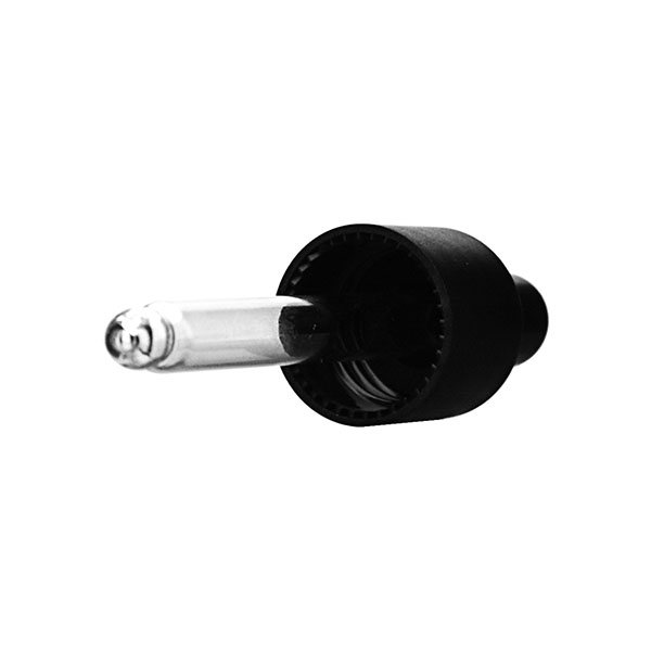 18-415 BLACK SMOOTH MATTE SIDE PP CLOSURE BLACK NBR BULB GLASS PIPETTE 7X61MM LENGTH ROUNDED TIP-detail image