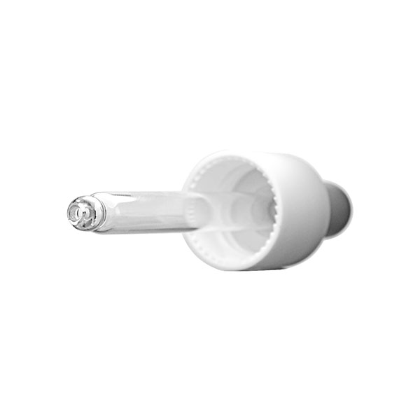 18-415 WHITE SMOOTH MATTE SIDE PP CLOSURE WHITE NBR BULB GLASS PIPETTE 7X61MM LENGTH ROUNDED TIP-detail image