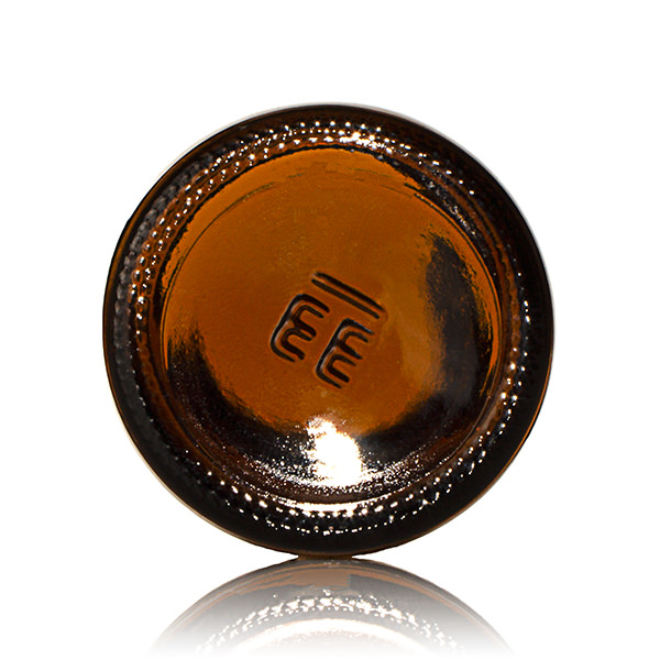 GLASS BOTTLE: 60CC AMBER GLASS WIDE MOUTH ROUND-detail image
