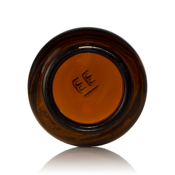 GLASS BOTTLE: 60CC AMBER GLASS WIDE MOUTH ROUND-detail image