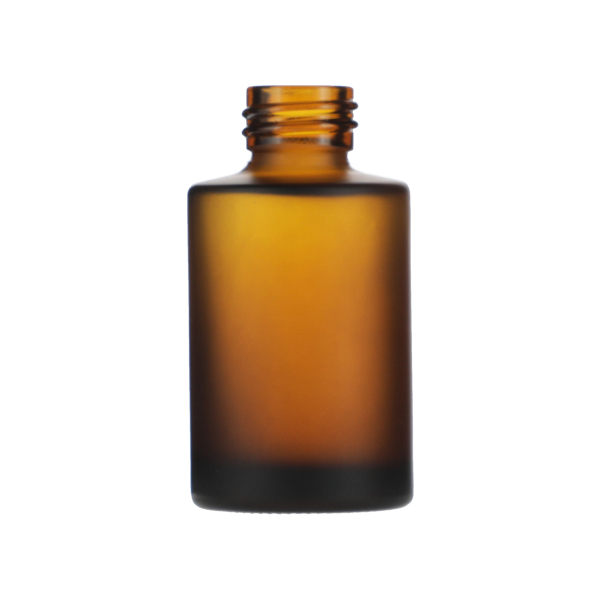30ML AMBER FROSTED GLASS CYLINDER 20-410 NECK FINISH-detail image