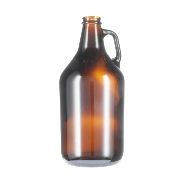 64OZ AMBER GLASS GROWLER BOTTLE WITH 38-405 NECK FINISH