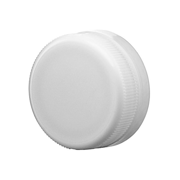 38MM WHITE PP RIB SIDE/MATTE TOP EXTRA-LOK TAMPER-EVIDENT CLOSURE WITH TPE LINER