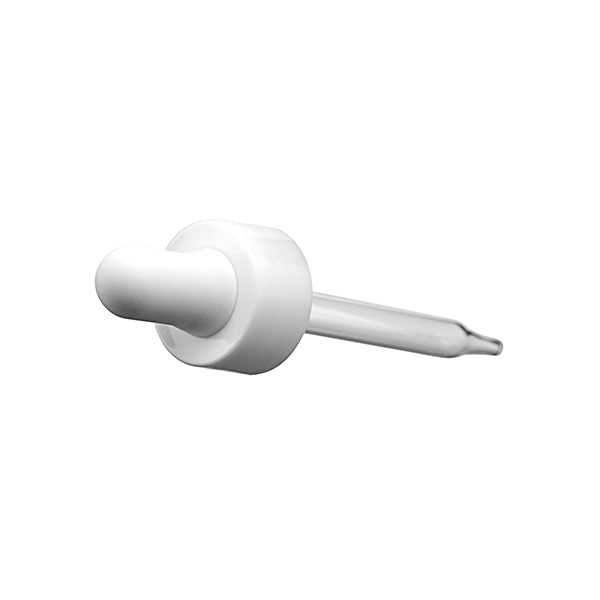 20-400 WHITE SMOOTH SIDE PP COLLAR WHITE NBR BULB WITH 7X76MM GLASS PIPETTE-detail image