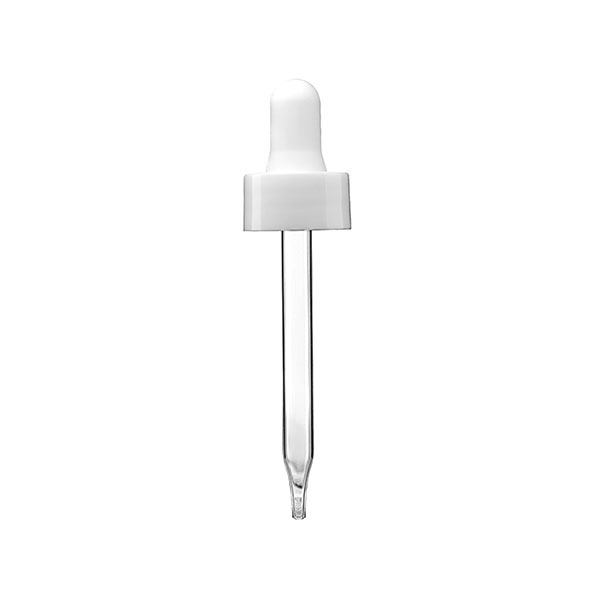 20-400 WHITE SMOOTH SIDE PP COLLAR WHITE NBR BULB WITH 7X76MM GLASS PIPETTE