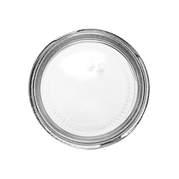 1.25OZ FLINT GLASS CREAM ROUND WITH 38-400 NECK FINISH-detail image